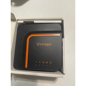 Vonage VDV23-VD VoIP Phone Adapter Internet Box Black Orange with Ethernet Cable